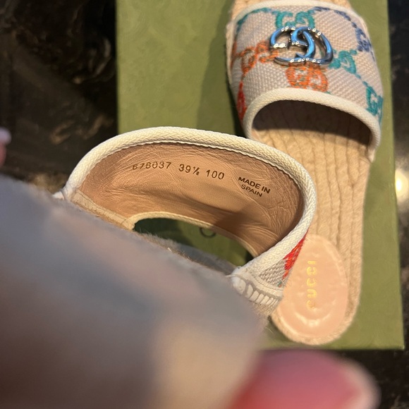 Authentic Gucci Monogram Espadrilles - Picture 6 of 12